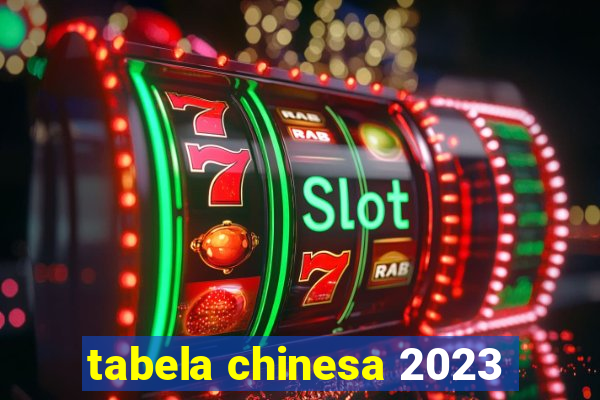 tabela chinesa 2023